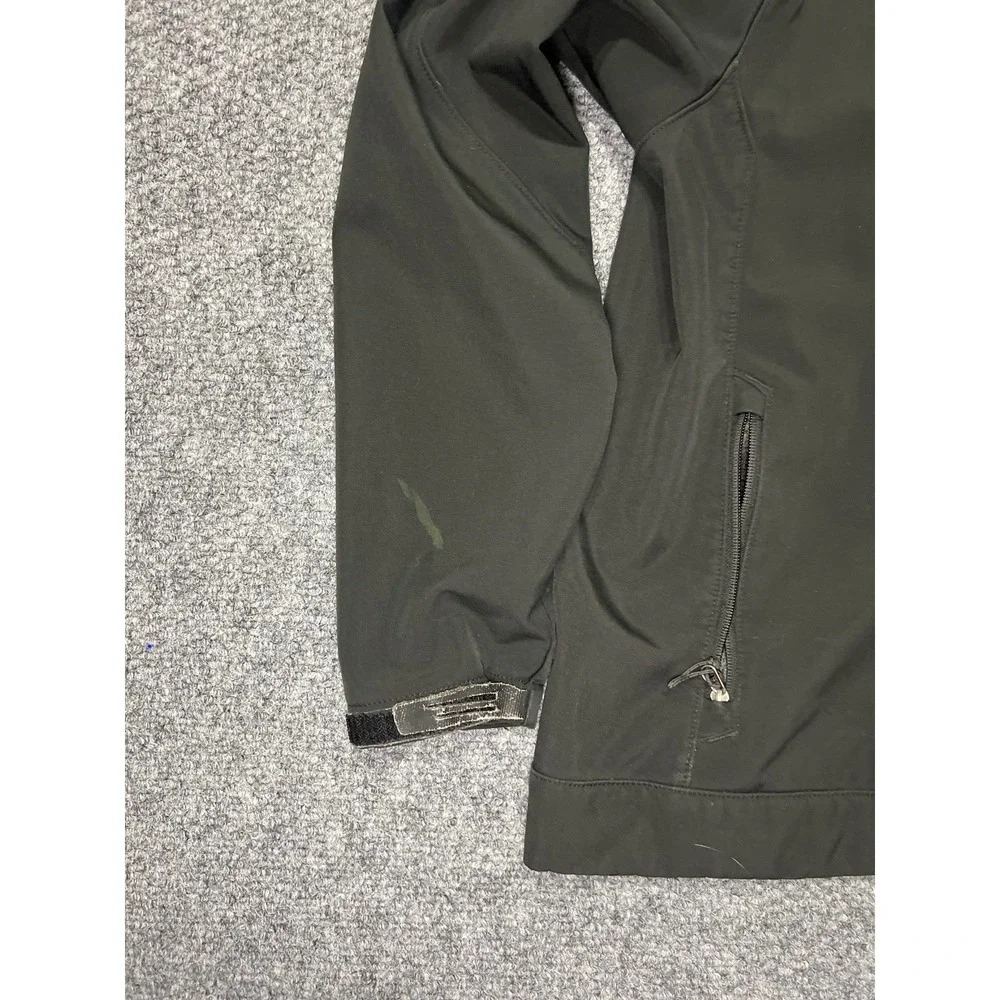 The North Face‎ Black Full Zip Stand-Up Collar Jacket Logo Men's Mid-Length L